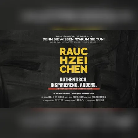 Titelbild zur Veranstaltung Rauchzeichen #glaubandich Live Tour 2023