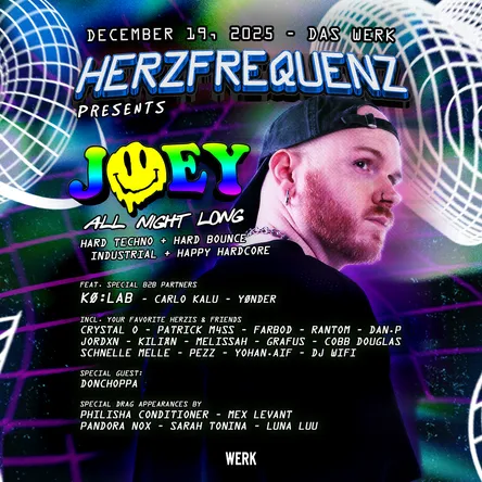 Titelbild zur Veranstaltung HERZFREQUENZ: JOEY ALL NIGHT LONG