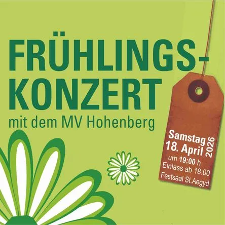 Titelbild zur Veranstaltung Frühlingskonzert des MV-Hohenberg