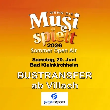 Titelbild zur Veranstaltung Bustransfer zu "Wenn di Musi spielt "