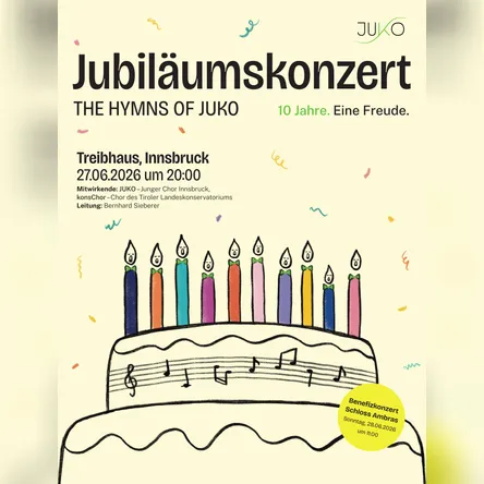 Titelbild zur Veranstaltung Jubiläumskonzert - 10 Jahre JUKO