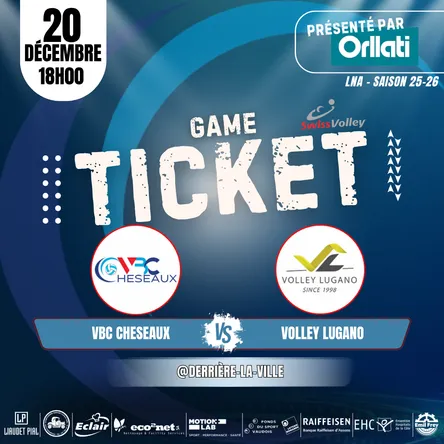 Titelbild zur Veranstaltung VBC Cheseaux vs Volley Lugano