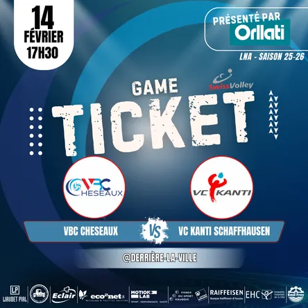 Titelbild zur Veranstaltung VBC Cheseaux vs VC Kanti Schaffhausen