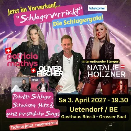 Titelbild zur Veranstaltung "Schlagerverrückt" - Die Schlagergala!