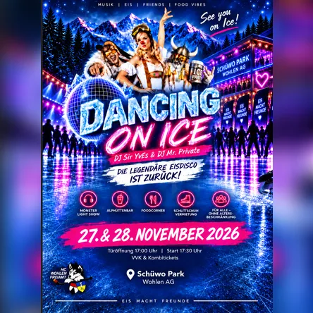 Titelbild zur Veranstaltung Eisdisco Freitag, 27.11.2026
