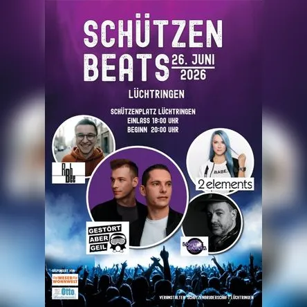 Titelbild zur Veranstaltung Schützen Beats! mit Gestört aber GeiL