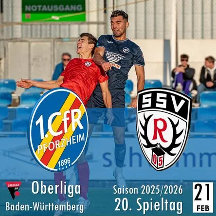 Titelbild zur Veranstaltung 1. CfR Pforzheim - SSV Reutlingen