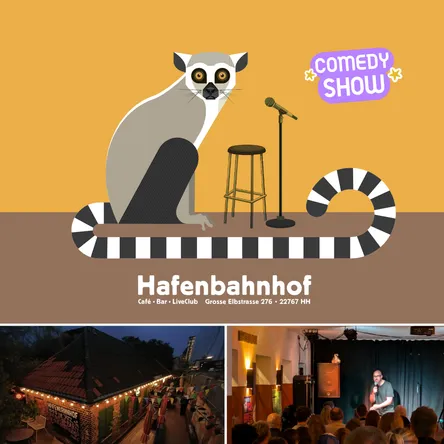 Titelbild zur Veranstaltung Standup Comedy Show Hafenbahnhof Altona