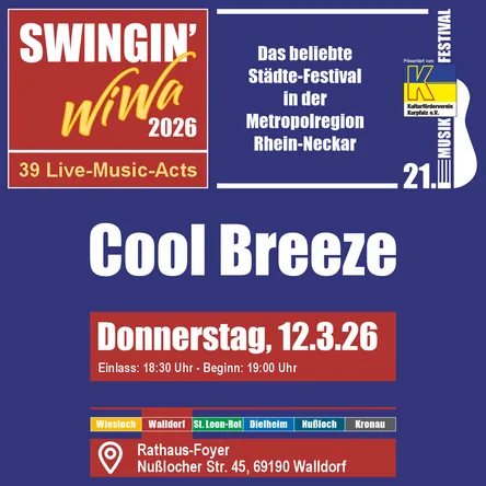 Titelbild zur Veranstaltung Cool Breeze @ SWIWA 2026