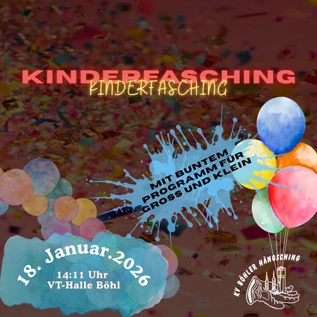 Titelbild zur Veranstaltung Kinderfasching 2026