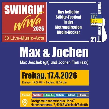 Titelbild zur Veranstaltung Max & Jochen @ SWIWA 2026