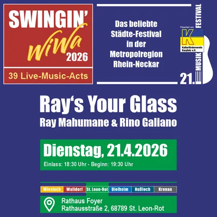 Titelbild zur Veranstaltung Ray´s Your Glass @ SWIWA 2026