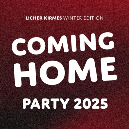 Titelbild zur Veranstaltung COMING HOME PARTY