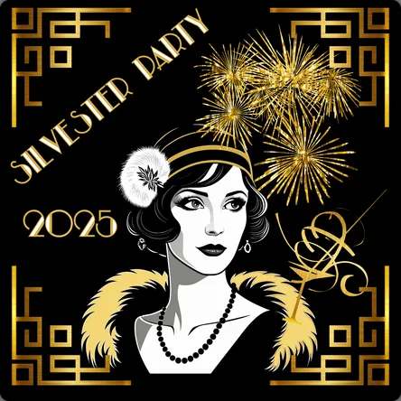 Titelbild zur Veranstaltung Silvester Ü45 Party im Stil der 20er