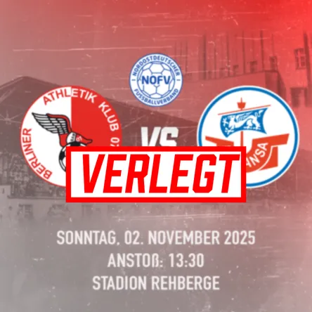 Titelbild zur Veranstaltung VERLEGT NACH Sportpark Poststadion