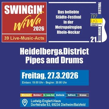Titelbild zur Veranstaltung Heidelberg Pipes & Drums @ SWIWA 2026