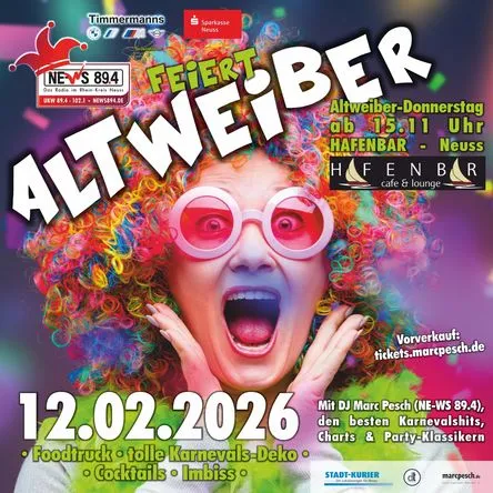 Titelbild zur Veranstaltung NE-WS 89.4 feiert Altweiber