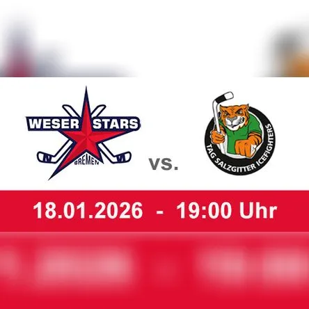 Titelbild zur Veranstaltung WESERSTARS - TAG SALZGITTER ICEFIGHTERS