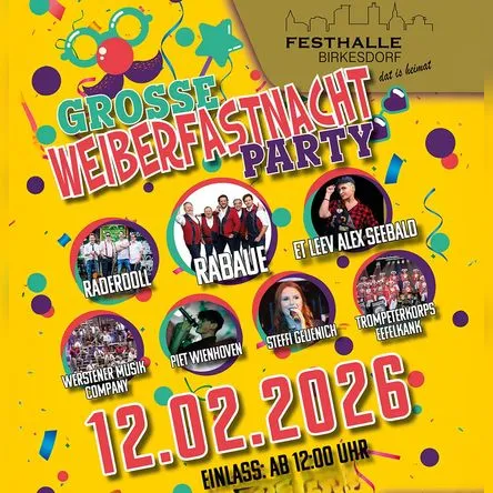 Titelbild zur Veranstaltung Weiberfastnachtsparty