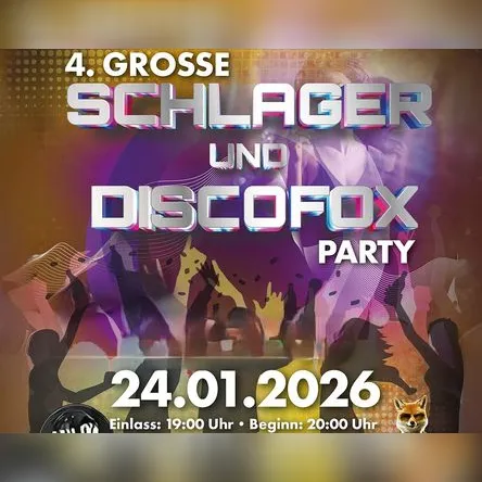 Titelbild zur Veranstaltung 4. Große Schlager & Discofox Party