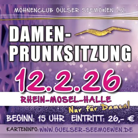 Titelbild zur Veranstaltung Damen-Prunksitzung Gülser Seemöwen