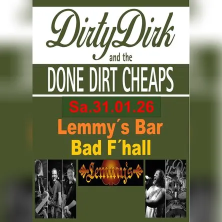 Titelbild zur Veranstaltung Dirty Dirk and the done dirt Cheaps