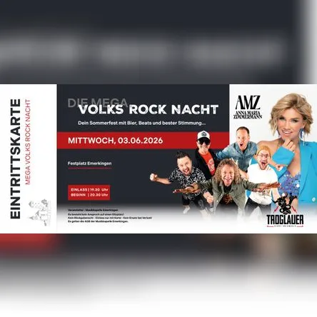 Titelbild zur Veranstaltung MEGA VOLKS ROCK NACHT