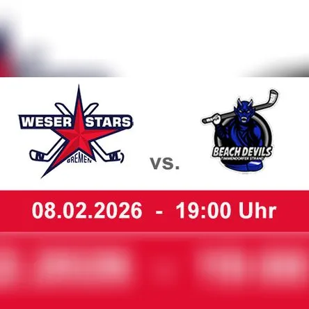 Titelbild zur Veranstaltung WESERSTARS - BEACHDEVILS TIMMENDORF