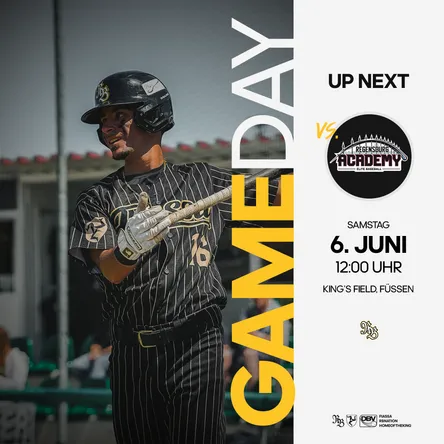 Titelbild zur Veranstaltung Heimspiel vs. Bayer. Baseball Akademie