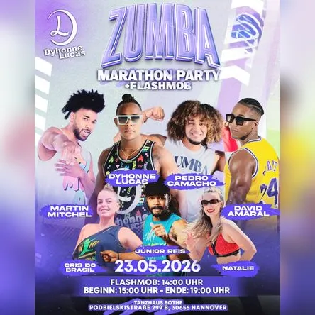 Titelbild zur Veranstaltung Zumba Marathon - Party in Hannover