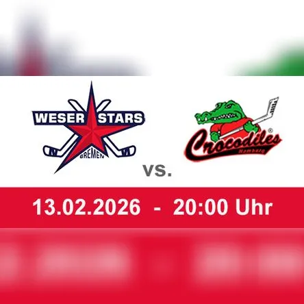 Titelbild zur Veranstaltung WESERSTARS - CROCODILES HAMBURG