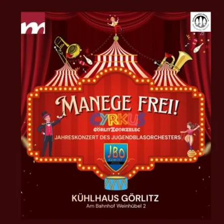 Titelbild zur Veranstaltung Manege frei!Jahreskonzert JBO mit CYRKUS