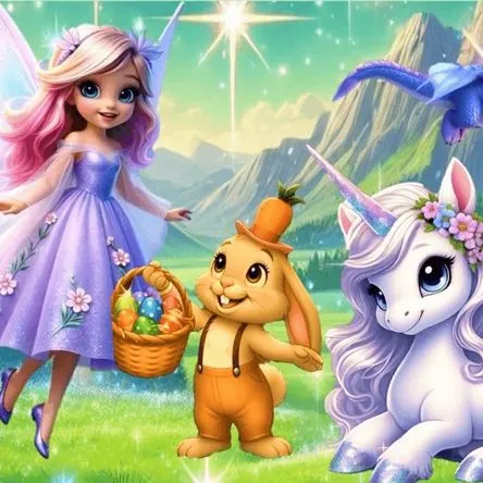 Titelbild zur Veranstaltung Puppentheater-Glittery&das Oster-Einhorn