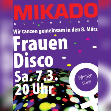 Titelbild zur Veranstaltung Frauen-Disco