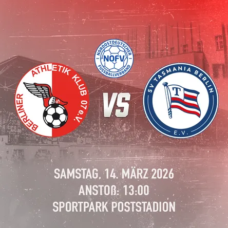 Titelbild zur Veranstaltung Berliner AK vs. SV Tasmania Berlin