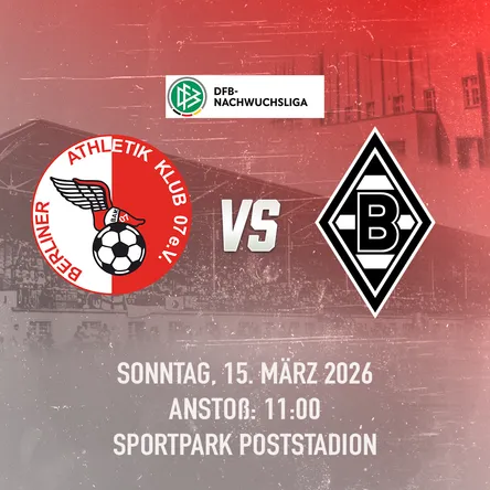 Titelbild zur Veranstaltung BAK U19 vs. Borussia Mönchengladbach U19