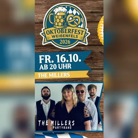 Titelbild zur Veranstaltung Oktoberfest Weißenfels mit The Millers