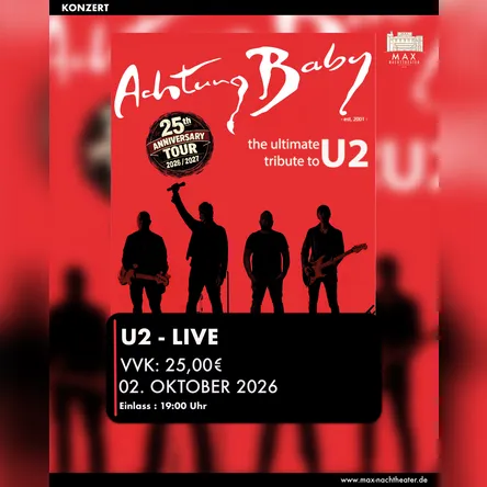 Titelbild zur Veranstaltung U2 - Tribute Show