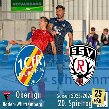 Titelbild zur Veranstaltung 1. CfR Pforzheim - SSV Reutlingen