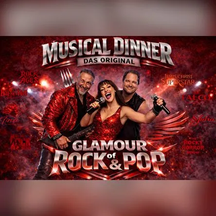Titelbild zur Veranstaltung Musical Dinner Glamour of Rock & Pop