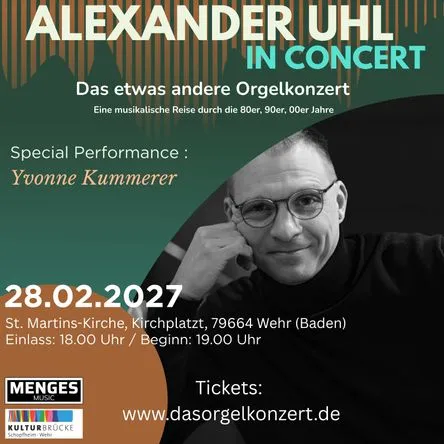Titelbild zur Veranstaltung Alexander Uhl - Das Orgelkonzert