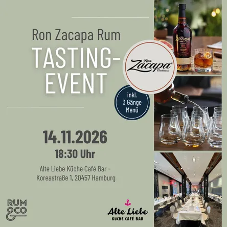 Titelbild zur Veranstaltung Rum & Co x Ron Zacapa Tasting-Abend