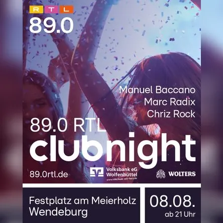 Titelbild zur Veranstaltung 89.0 RTL clubnight