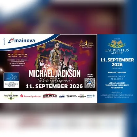 Titelbild zur Veranstaltung Michael Jackson Tribute Live Expierience