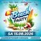 Titelbild zur Veranstaltung BEACHPARTY w/ Zarrenthiner Kiessee
