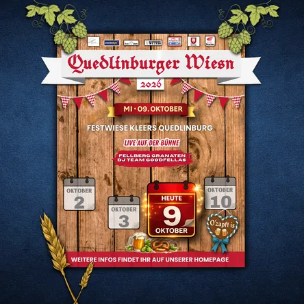 Titelbild zur Veranstaltung Quedlinburger Wiesn 09.10.2026