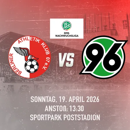 Titelbild zur Veranstaltung BAK U19 vs. Hannover U19