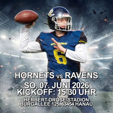 Titelbild zur Veranstaltung Hanau Hornets vs. Hanau Ravens