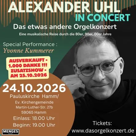 Titelbild zur Veranstaltung Alexander Uhl - Das Orgelkonzert
