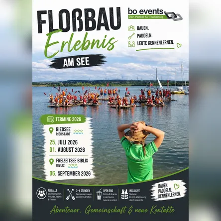 Titelbild zur Veranstaltung Floßbau Erlebnis am See